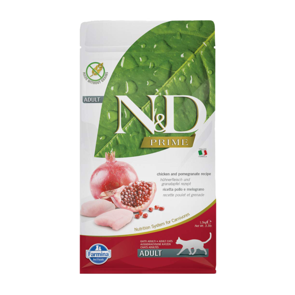 Adult Formulas Chicken & Pomegranate - 1.5kg | N&D Prime | Cat food | petzsetgo