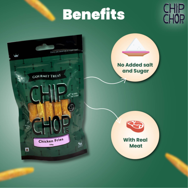 Benefits | Chip Chops Chicken Fries I1 | Dog Food | Petzsetgo