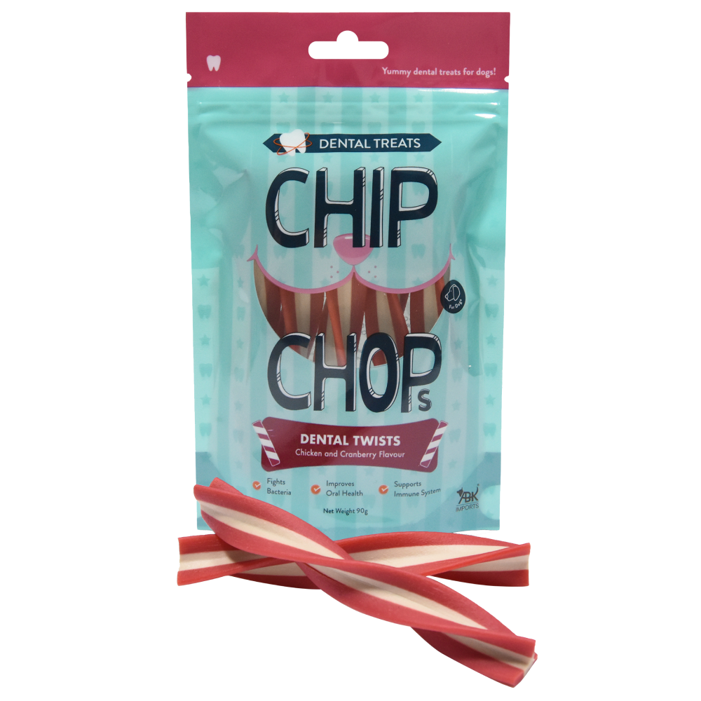 Chip Chops Dental Twist Chicken and Cranberry Flavor F | dog food