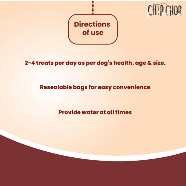 Chip Chops Diced Chicken I4 | Direction of use | dog food