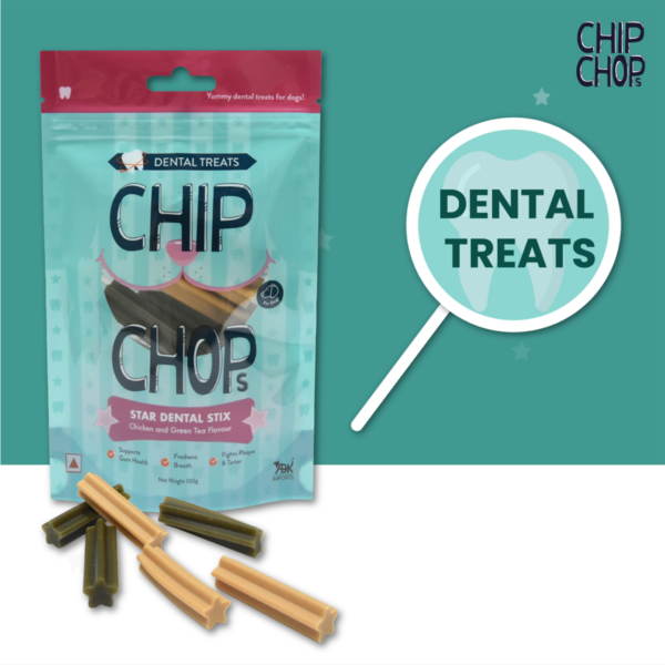 Dental treats | Chip Chops Star Dental Stix Chicken and Green Tea Flavor I4