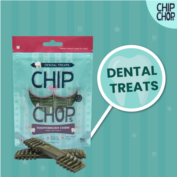 Dental treats | Chip Chops Toothbrush Chew Green Tea Flavor I3