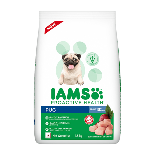 Pug - 1.5 kg | IAMS | puppy food | petzsetgo