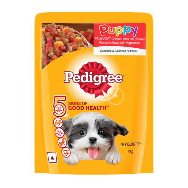 Puppy Chicken & Liver Chunks in Gravy-f | pedigree | dog food | petzsetgo