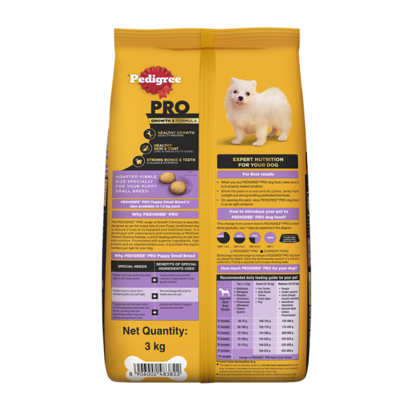 Puppy Small Breed-3kg-b | pedigree | dog food | petzsetgo