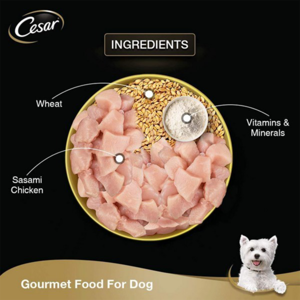 Sasami & Veg Gourmet Meal_I2 | ingredients | cesar | dog food | petzsetgo