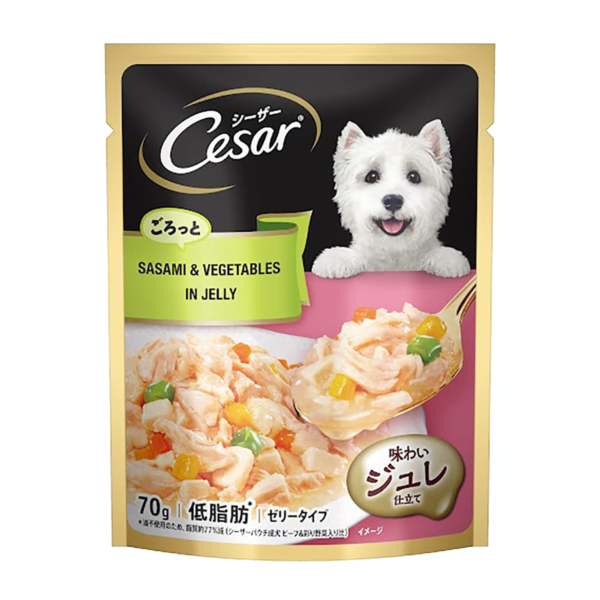 Sasami & Vegetables in Jelly Gourmet Meal | cesar | dog food | petzsetgo